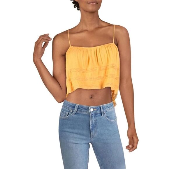 Free People Lace Crop Top - Picture 1 of 8